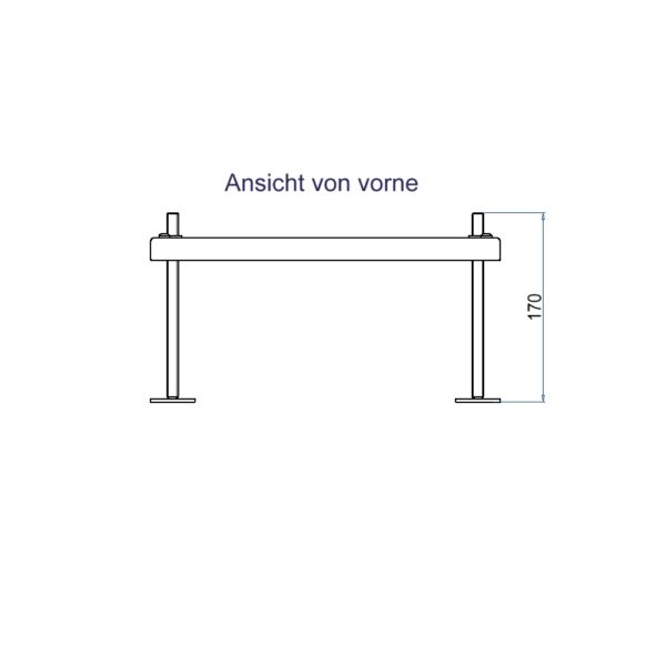 Produktbild UBD 160 211  -  Aufstock-Rahmen aus SVZ inkl. 170mm Nivellierschrauben zu UBD 160 und 210